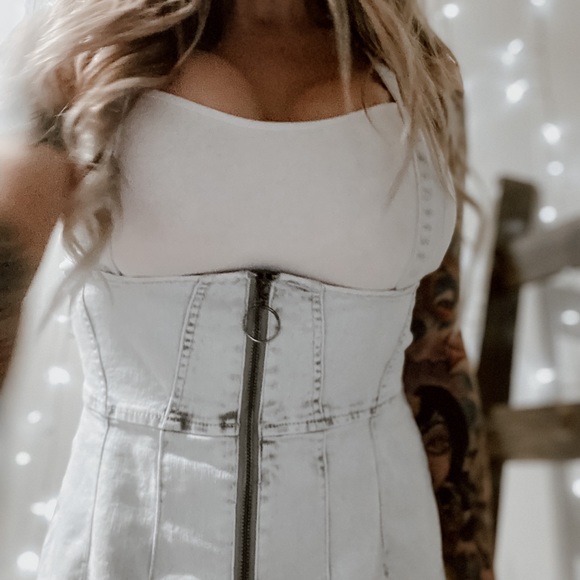 wild fable Dresses & Skirts - Acid Washed Jean Zip-Up Dress